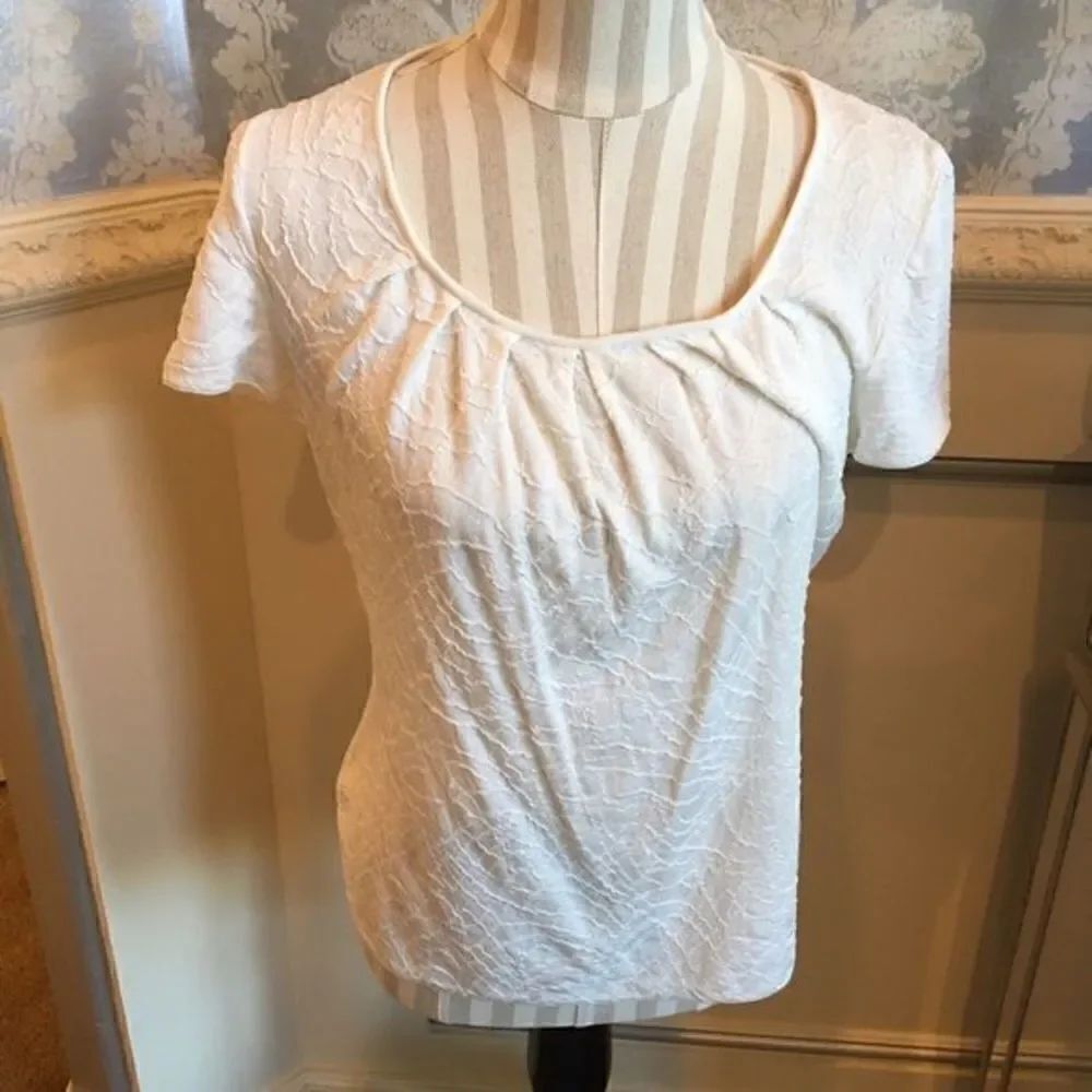 Armani Thin Swirl Textured Pleat Top